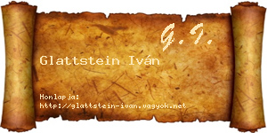 Glattstein Iván névjegykártya